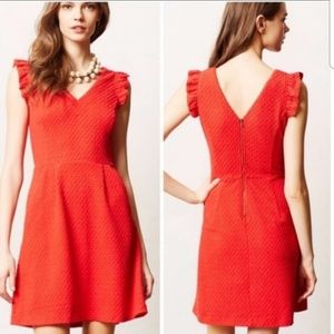 Anthropologie Tabitha ruffle sleeve dress